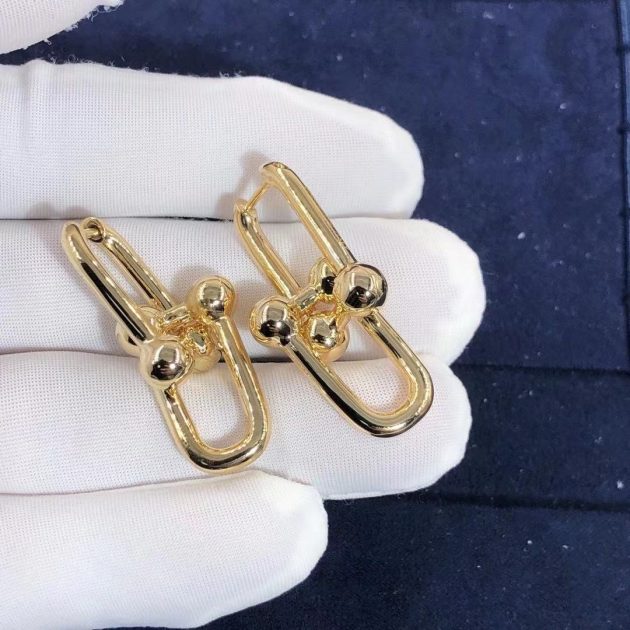 custom made 18k gold tiffany hardwear link earrings 6209ec5fe4854