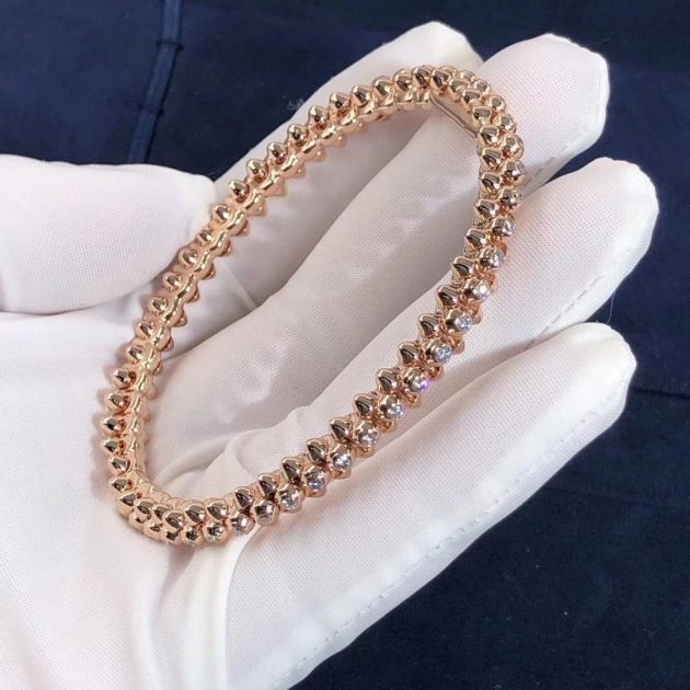 custom made 18k pink gold clash de cartier diamond bracelet n6715017 62096a078ed6a
