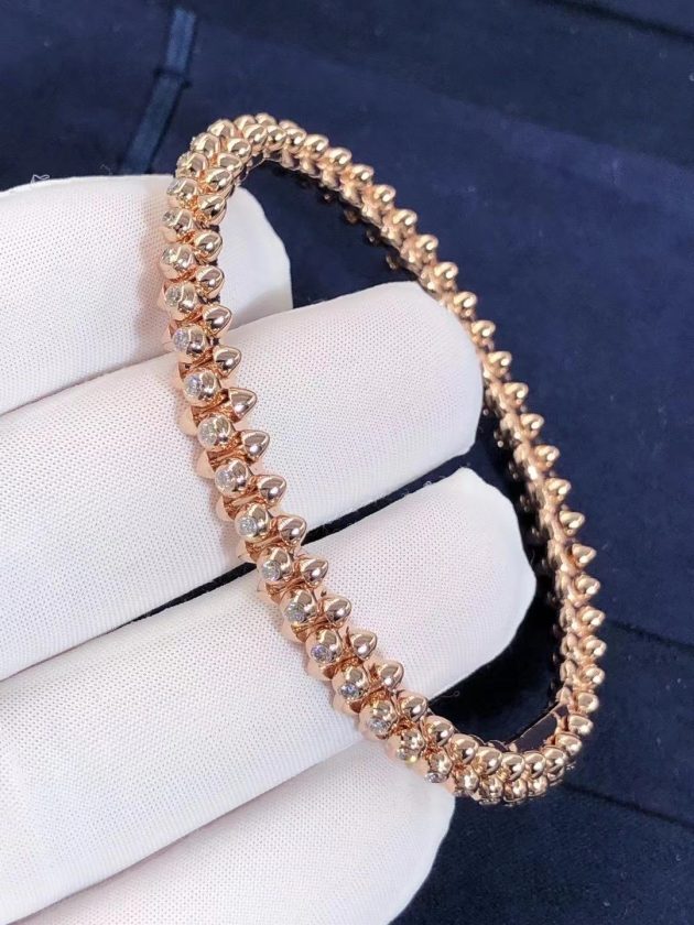 custom made 18k pink gold clash de cartier diamond bracelet n6715017 62096a0b5936c