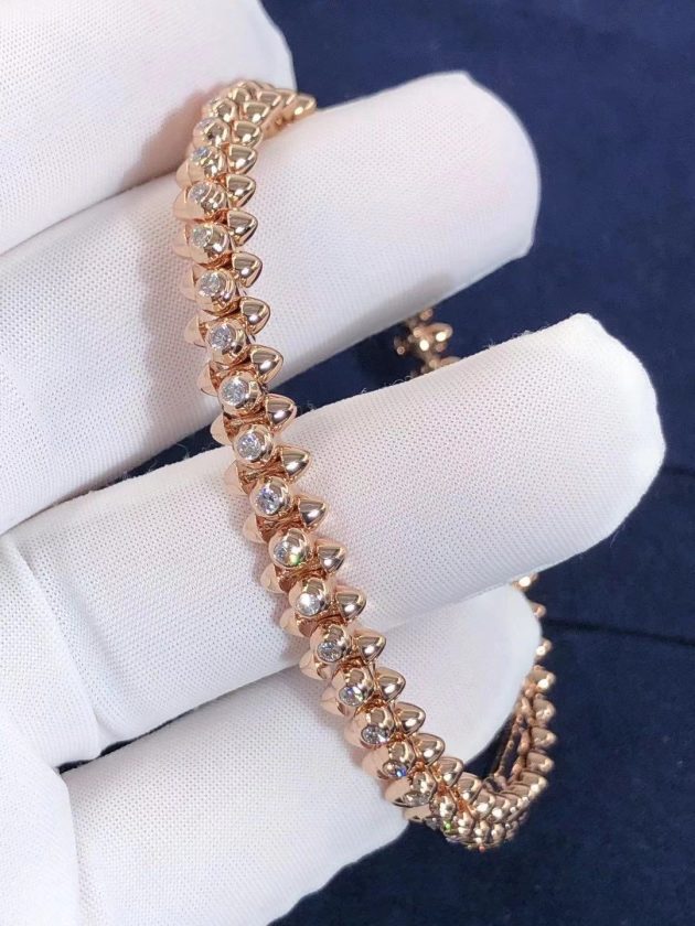 custom made 18k pink gold clash de cartier diamond bracelet n6715017 62096a0e96ef8