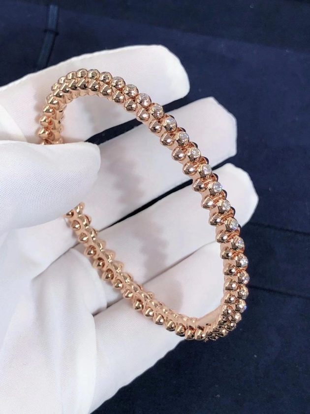 custom made 18k pink gold clash de cartier diamond bracelet n6715017 62096a1604e18