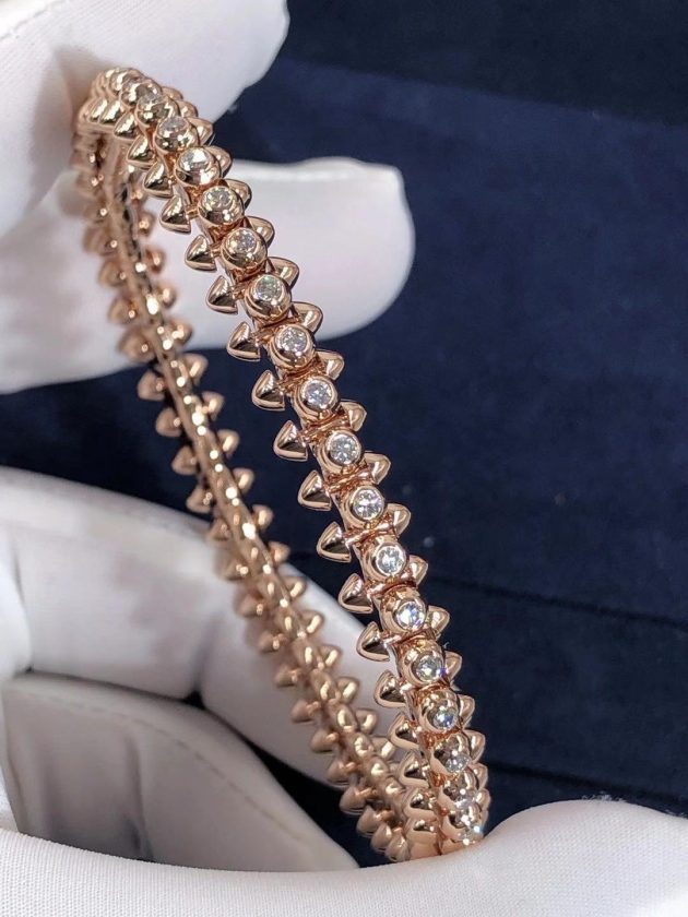 custom made 18k pink gold clash de cartier diamond bracelet n6715017 62096a196926a