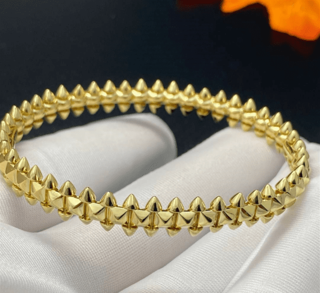 custom made 18k yellow gold clash de cartier bracelet 8mm medium model b6065717 620981c401fd7