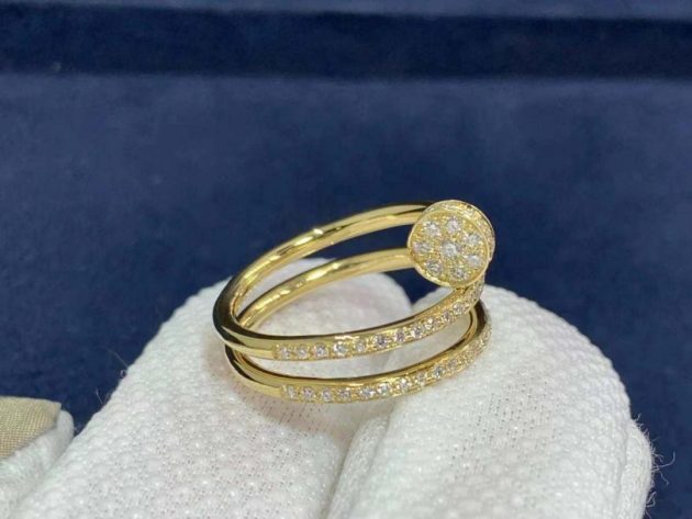 custom made 18k yellow gold full pave diamond juste un clou ring b4211900 620945ff2419b