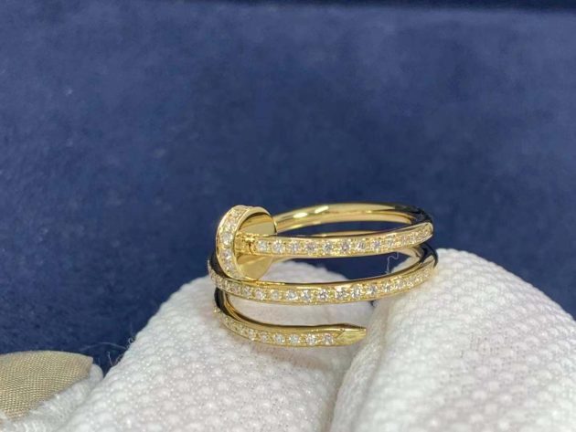 custom made 18k yellow gold full pave diamond juste un clou ring b4211900 6209487582a50
