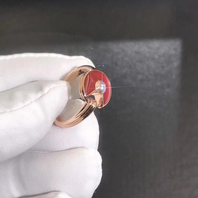 custom made amulette de cartier ring xs model 18k pink gold carnelian 6209c77d88e9b