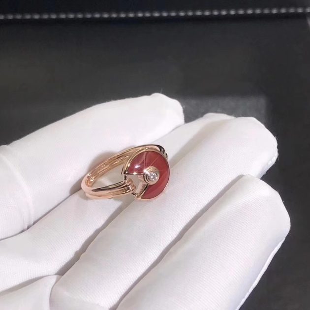 custom made amulette de cartier ring xs model 18k pink gold carnelian 6209c781c2282