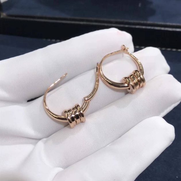 custom made bvlgari b zero1 hoop earrings 18k rose gold 620a275c648c4