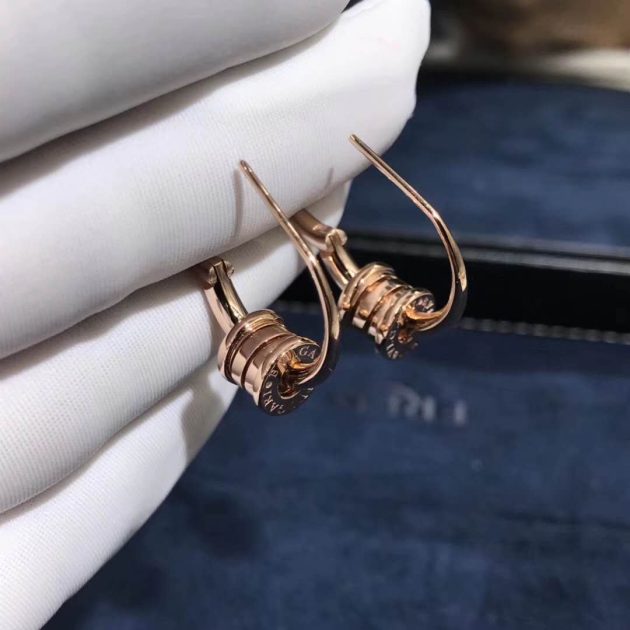 custom made bvlgari b zero1 hoop earrings 18k rose gold 620a276004077