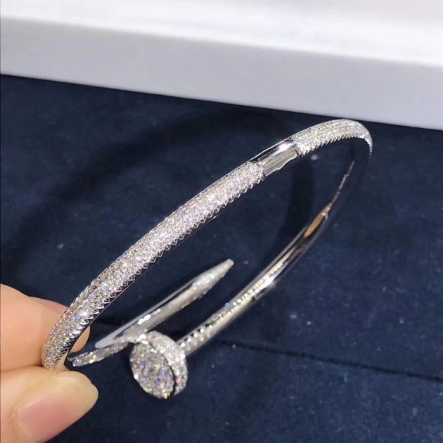 custom made cartier juste un clou bracelet 18k white gold set with 374 brilliant cut diamonds n6707317 6209ca95e04c0