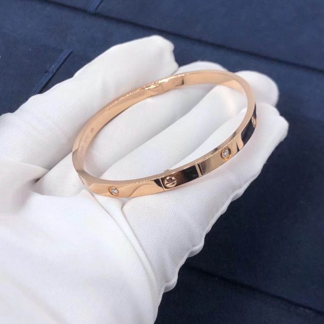custom made cartier love bracelet small model 18k pink gold with 10 diamonds b6047917 6209c048f1cc1