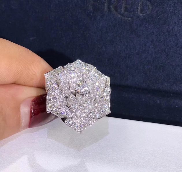 custom made piaget 18k white gold with 112 diamonds 2 38ct rose ring g34u6800 620c9943e160d