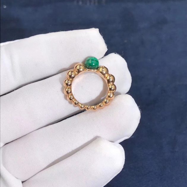 custom made van cleef arpels 18k yellow gold perlee couleurs variation malachite ring vcaro63f00 62080f39bee4a