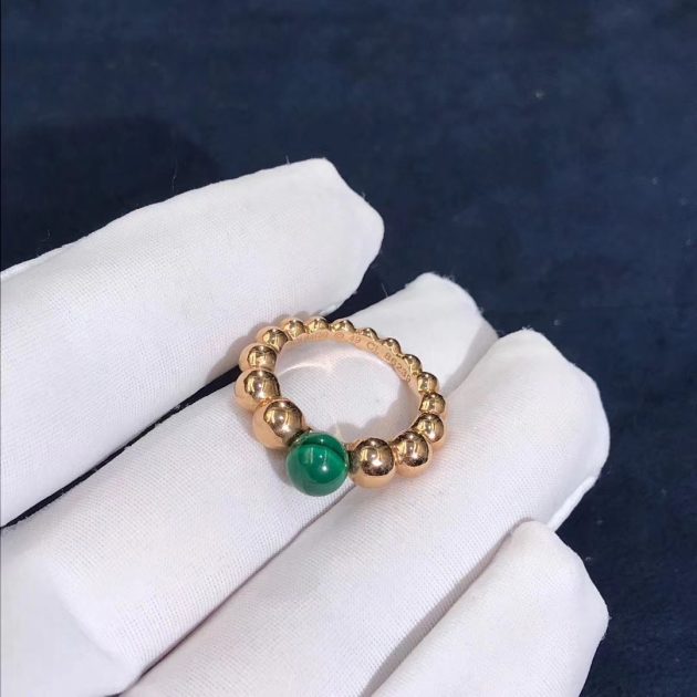 custom made van cleef arpels 18k yellow gold perlee couleurs variation malachite ring vcaro63f00 62080f3caecfb