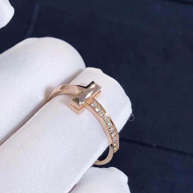 custom tiffany t1 narrow diamond ring in 18k rose gold 6209eebee923c