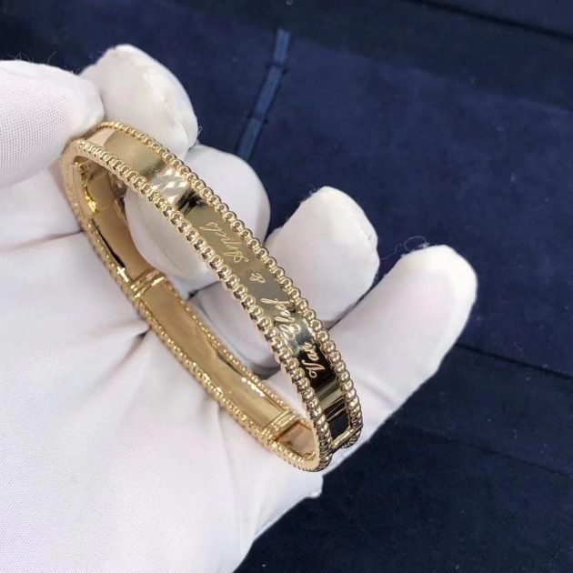 designer 18k yellow gold van cleef arpels perlee signature bracelet medium model 6208698471d2f