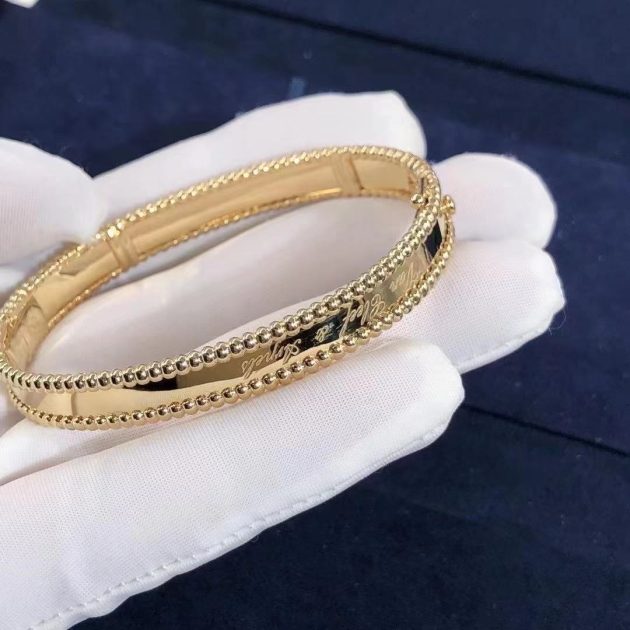 designer 18k yellow gold van cleef arpels perlee signature bracelet medium model 6208698c70ac7
