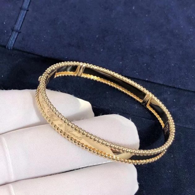 designer 18k yellow gold van cleef arpels perlee signature bracelet medium model 6208699014ba4