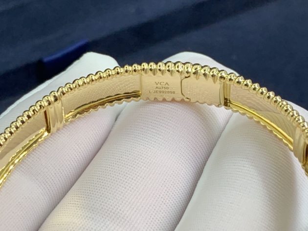 designer 18k yellow gold van cleef arpels perlee signature bracelet medium model 6208699f3d2d5