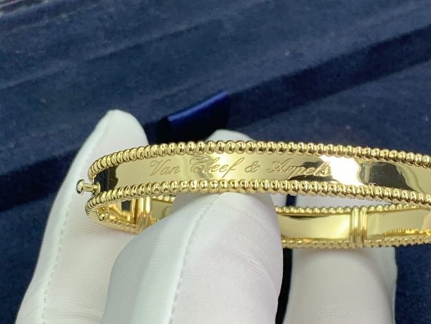 designer 18k yellow gold van cleef arpels perlee signature bracelet medium model 620869a31ae95