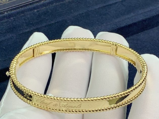 designer 18k yellow gold van cleef arpels perlee signature bracelet medium model 620869acea472