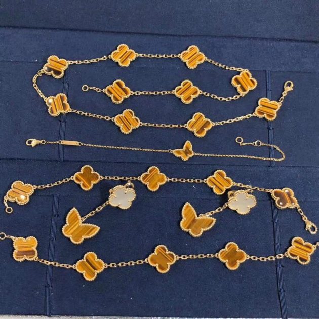 exquisite van cleef jewelry genuine 18k yellow gold vintage alhambra long necklace 62084b2a258db