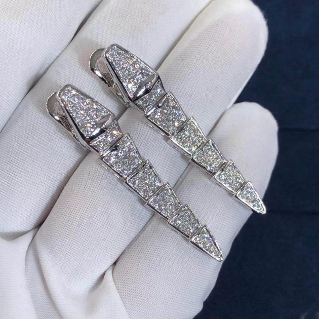 inspired bvlgari serpenti earrings in 18kt white gold set with full pave diamonds 620a2c8417170