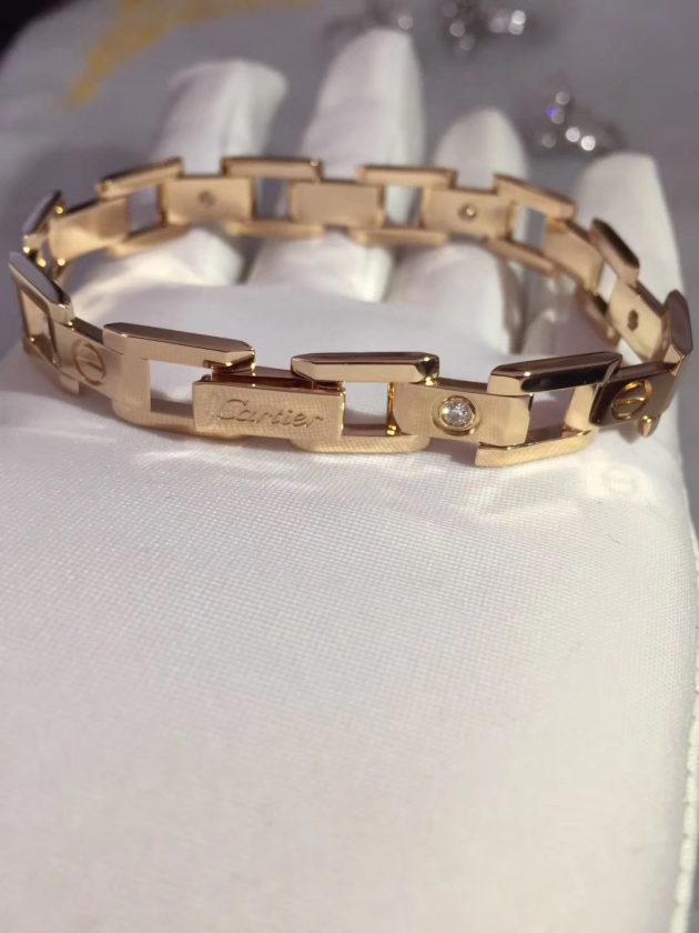 inspired mens cartier love wide chain bracelet 18k yellow gold with diamond 6209caffbab5d