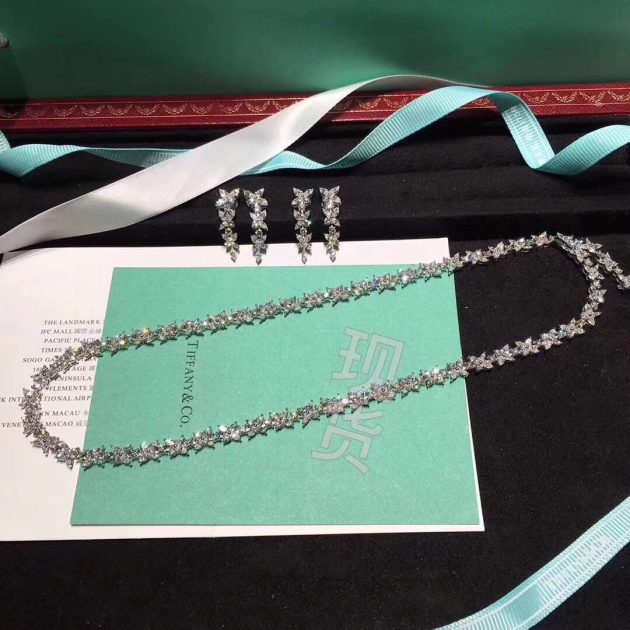 inspired platinum tiffany victoria alternating graduated diamond necklace 6209f9b3b4146