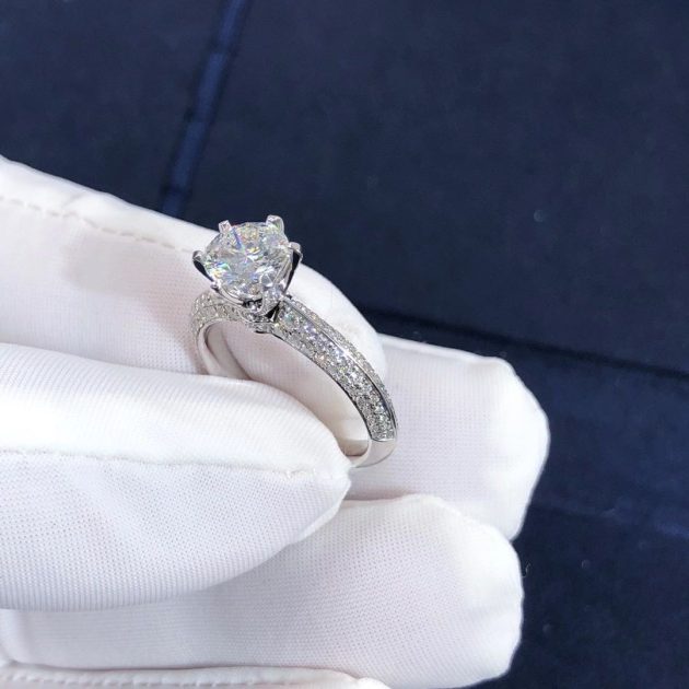inspired tiffany six prong diamond engagement ring in platinum with 1 carat center stone 6209f3db52508