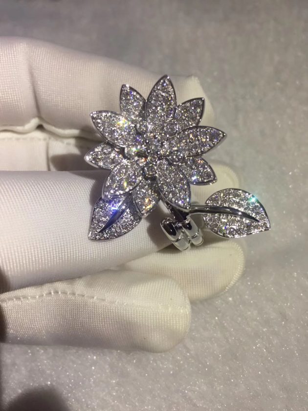 inspired van cleef and arpels diamond lotus between the finger ring 18k white gold 62087f4ce48ea