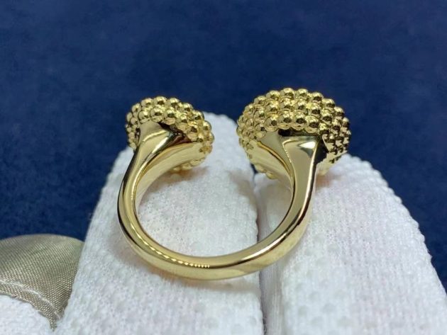 inspired van cleef arpels 18k gold perlee couleurs malachite diamond between the finger ring 620876d2f1480