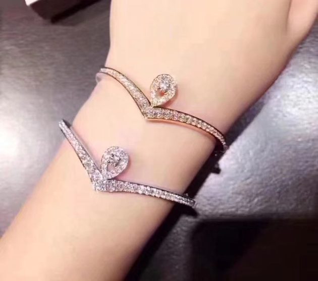 josephine aigrette 18ct pink gold and diamond bracelet 620a6c8108af5