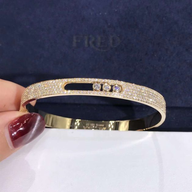 messika move joaillerie pave diamonds bangle bracelet in 18k yellow gold 620a5df38f828