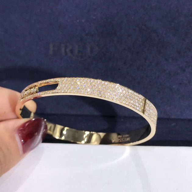 messika move joaillerie pave diamonds bangle bracelet in 18k yellow gold 620a5df78f9d8