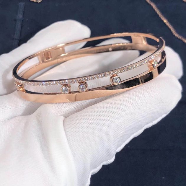 messika move romane diamond bangle bracelet 18k pink gold 620a6224d7aa9