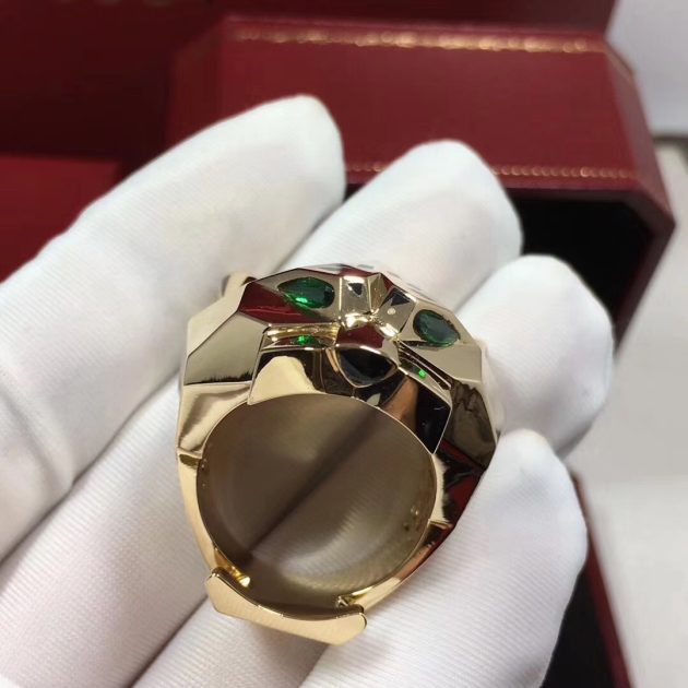 panthere de cartier 18k yellow gold ring with black lacquer onyx peridot n4193100 6209cbc24ddc7