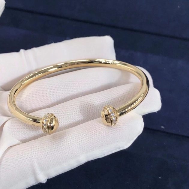 piaget possession open bangle bracelet 18k yellow gold with diamonds 620a43b44941c