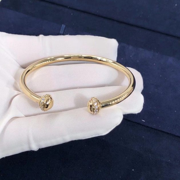piaget possession open bangle bracelet 18k yellow gold with diamonds 620a43b9032a5