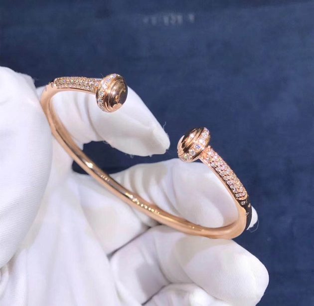 piaget possession open bangle bracelet in 18k rose gold with diamonds 620a4f54cd617