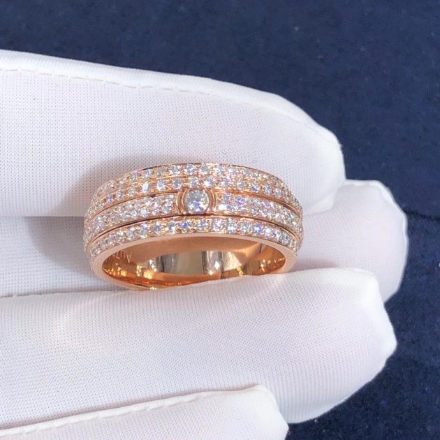 piaget possession ring 18k rose gold four circle turnable full diamonds g34p1b00 620a4c0b978de