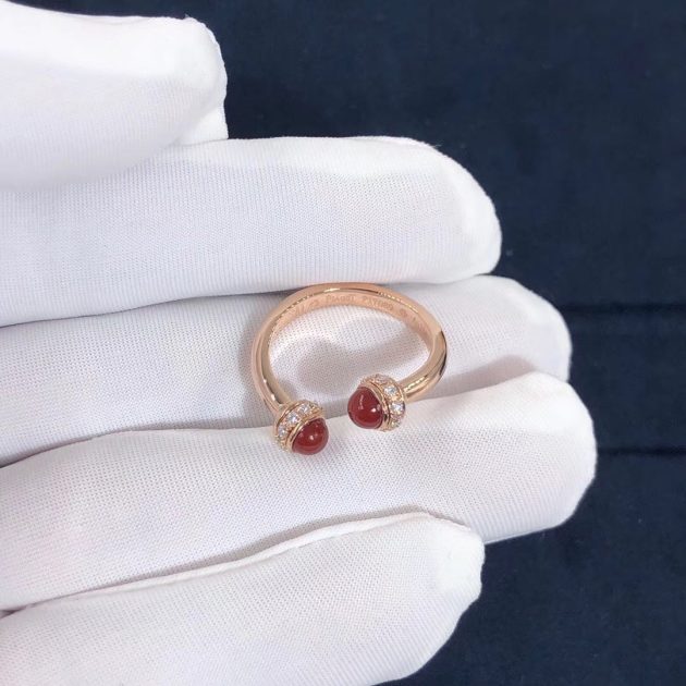 piaget possession ring 18k rose gold with diamonds carnelian g34p8d00 620a4a5522180