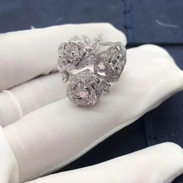 piaget rose ring in 18k white gold set with 182 brilliant cut diamonds g34ut900 620a54b08a117