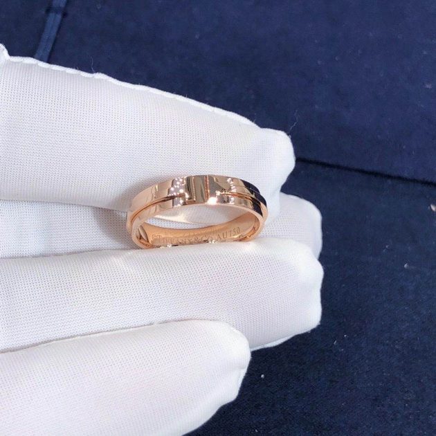 tiffany t ring wedding ring t two 18k rose gold no diamonds 6209f2f6d26de