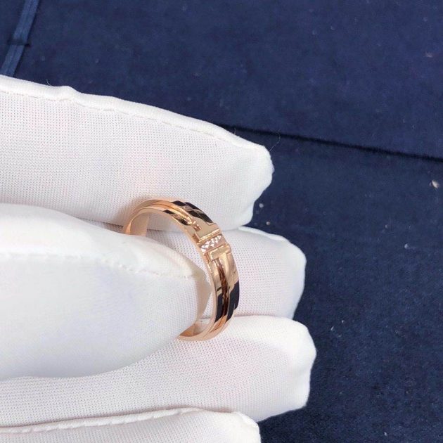 tiffany t ring wedding ring t two 18k rose gold no diamonds 6209f2fb39744