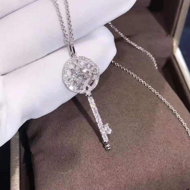 tiffany victoria round key pendant in platinum with pave diamonds 6209fb9ed19df