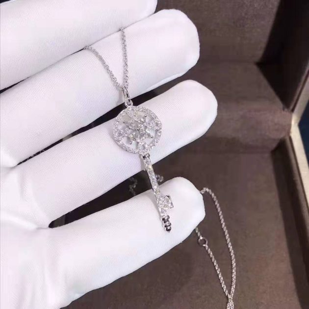 tiffany victoria round key pendant in platinum with pave diamonds 6209fbcd5c559