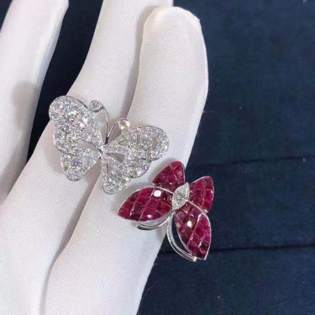 van cleef arpels between the finger ring flying butterfly ring with mystery set rubies vcarf27100 62079fc46ecdd