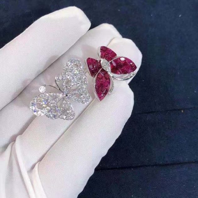van cleef arpels between the finger ring flying butterfly ring with mystery set rubies vcarf27100 62079fe10f81f