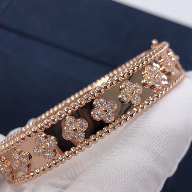 van cleef arpels perlee clovers bracelet 18k pink gold vcarn5b200 620867bd33180
